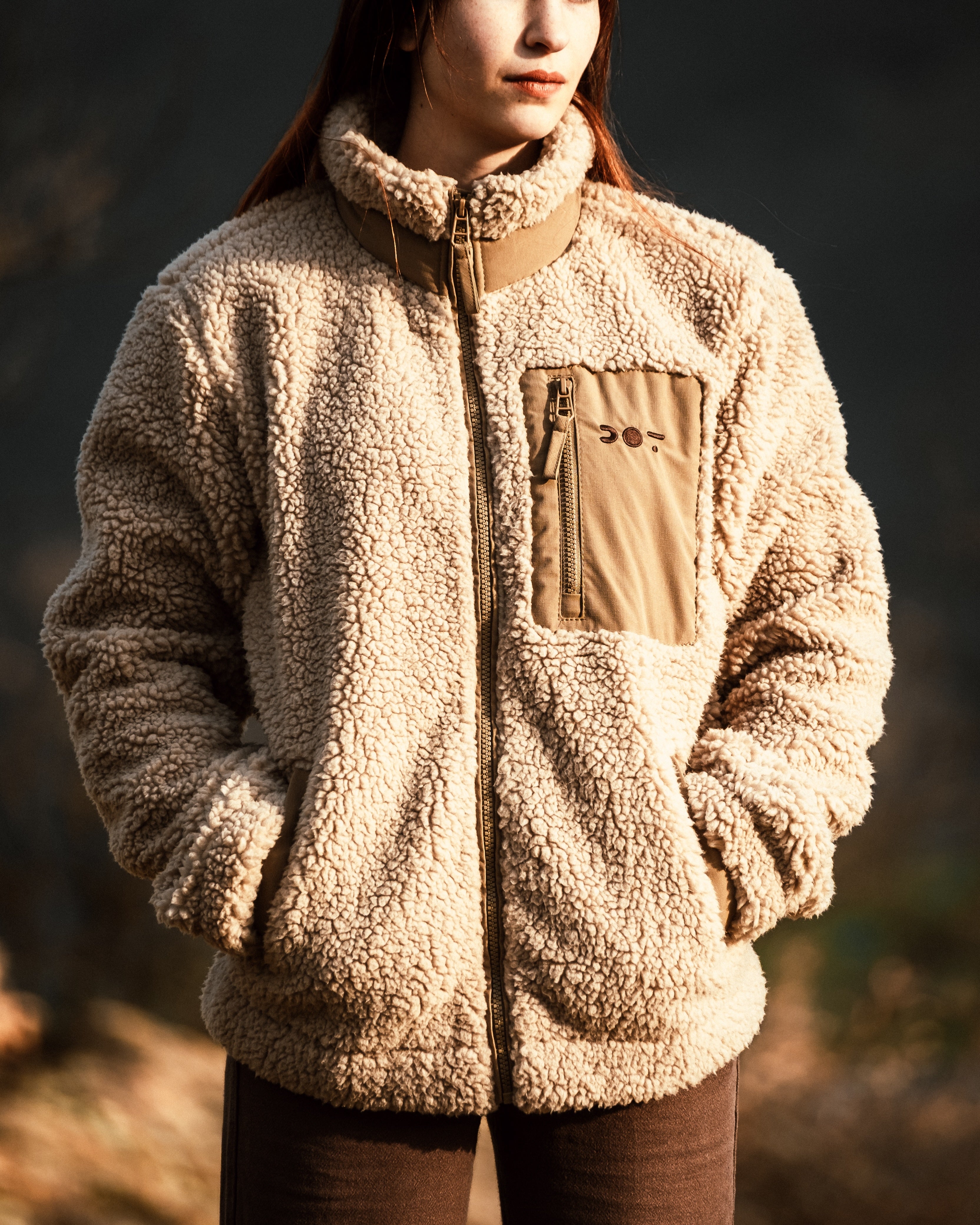 Giacca in pile Sherpa