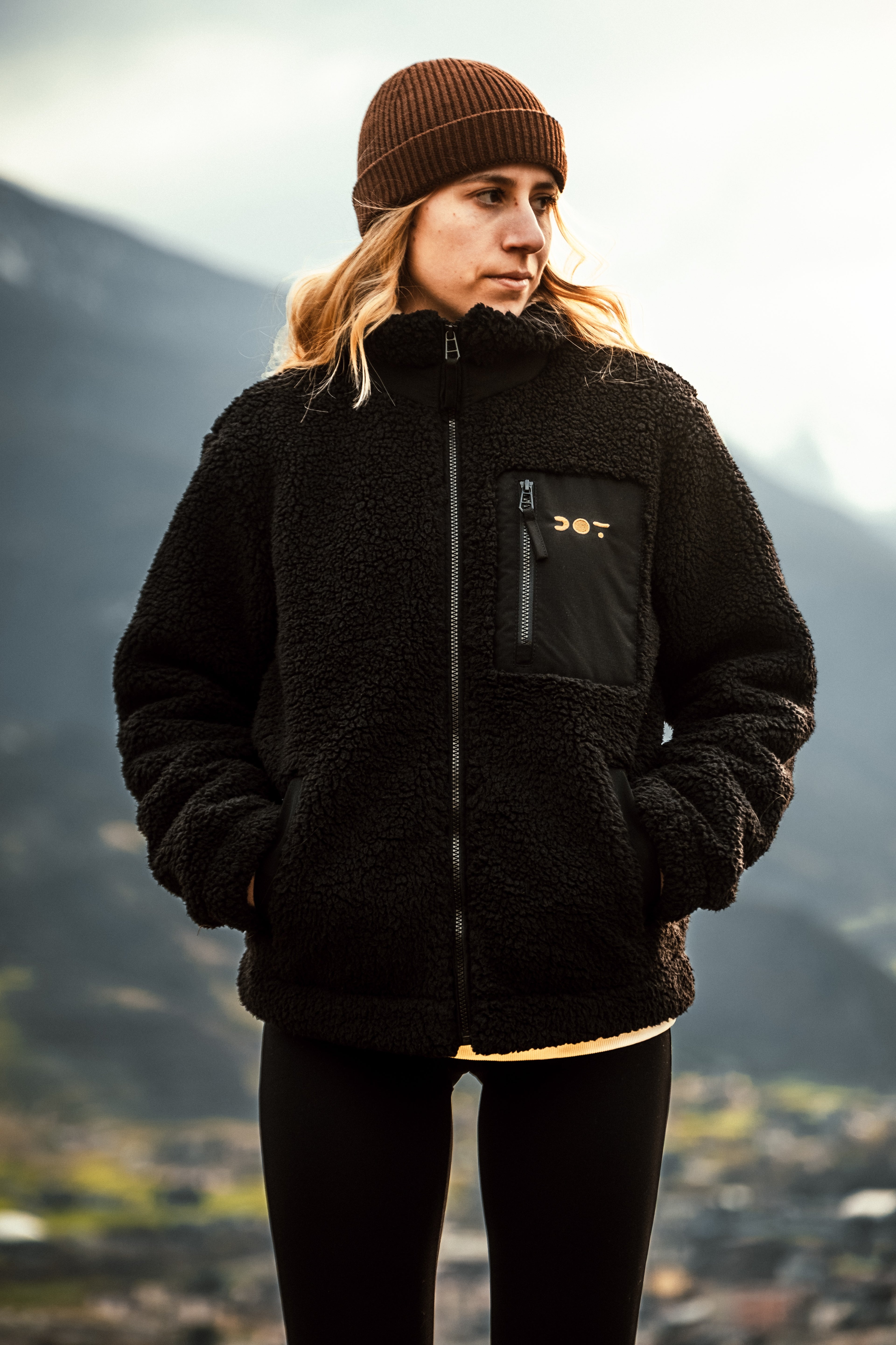 Giacca in pile Sherpa